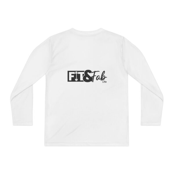 Youth Long Sleeve Fitness Tee - Fit & Fab Life, Activewear, Sports Shirt, Casual Top, Gift for Athletes, Workout Apparel - Image 2