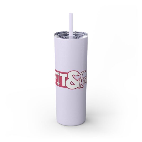 Fitness Themed Skinny Tumbler with Straw, 20oz | Workout Water Bottle, Gym Drinkware, Motivational Tumbler, Fitness Gift, Exercise Mug - Image 19