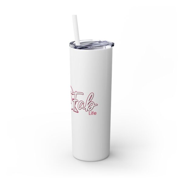 Fitness Themed Skinny Tumbler with Straw, 20oz | Workout Water Bottle, Gym Drinkware, Motivational Tumbler, Fitness Gift, Exercise Mug - Image 10