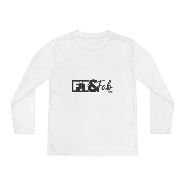 Youth Long Sleeve Fitness Tee - Fit & Fab Life, Activewear, Sports Shirt, Casual Top, Gift for Athletes, Workout Apparel