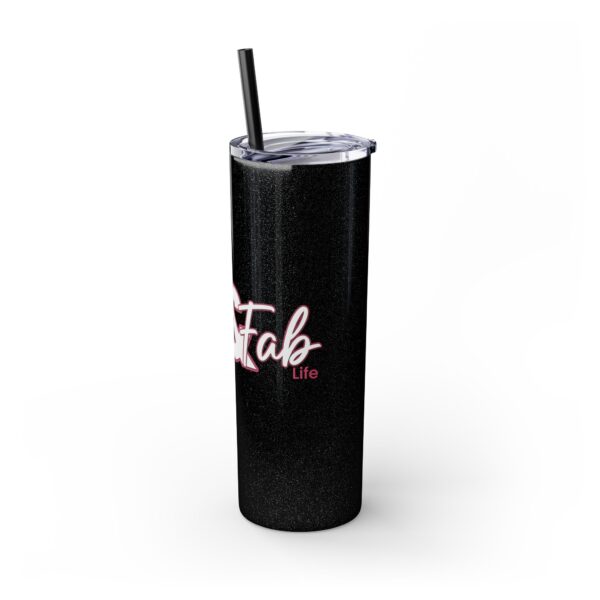 Fitness Themed Skinny Tumbler with Straw, 20oz | Workout Water Bottle, Gym Drinkware, Motivational Tumbler, Fitness Gift, Exercise Mug - Image 4