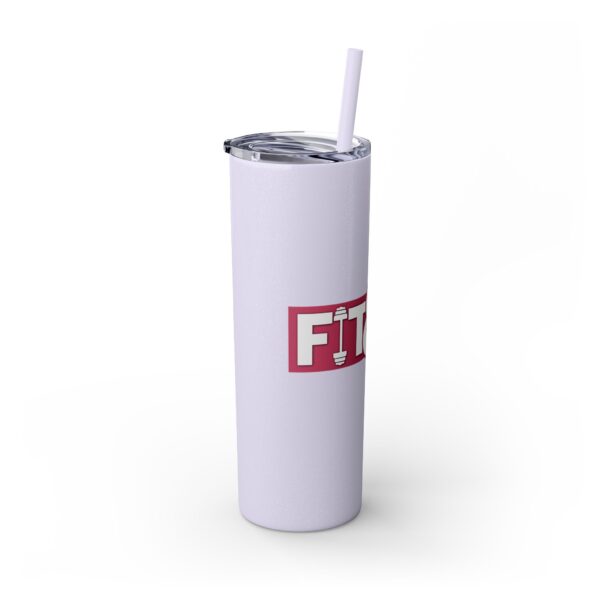 Fitness Themed Skinny Tumbler with Straw, 20oz | Workout Water Bottle, Gym Drinkware, Motivational Tumbler, Fitness Gift, Exercise Mug - Image 20
