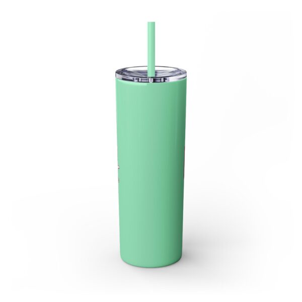 Fitness Themed Skinny Tumbler with Straw, 20oz | Workout Water Bottle, Gym Drinkware, Motivational Tumbler, Fitness Gift, Exercise Mug - Image 15