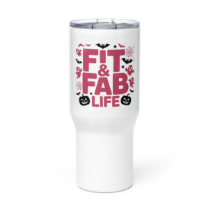 Travel mug with a handle