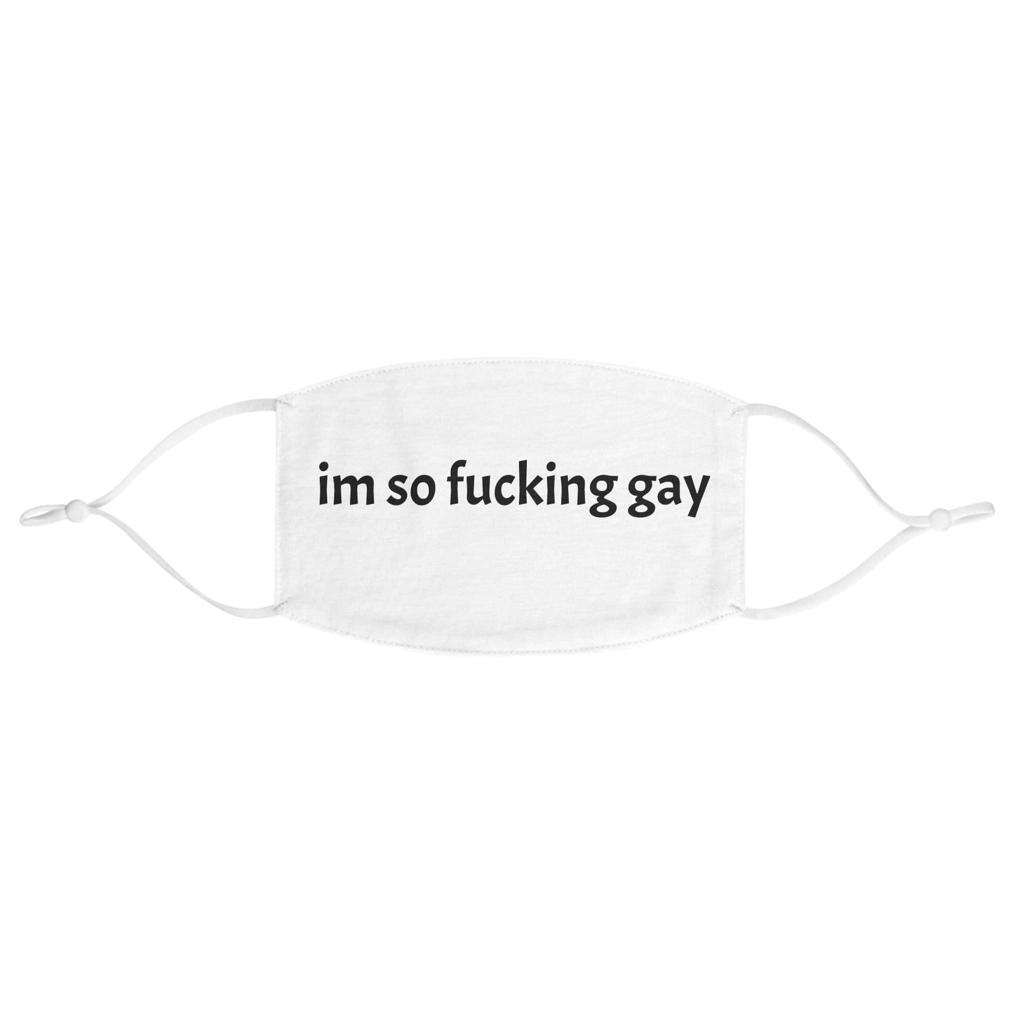 Fabric Face Mask — "im so fucking gay" Statement Mask