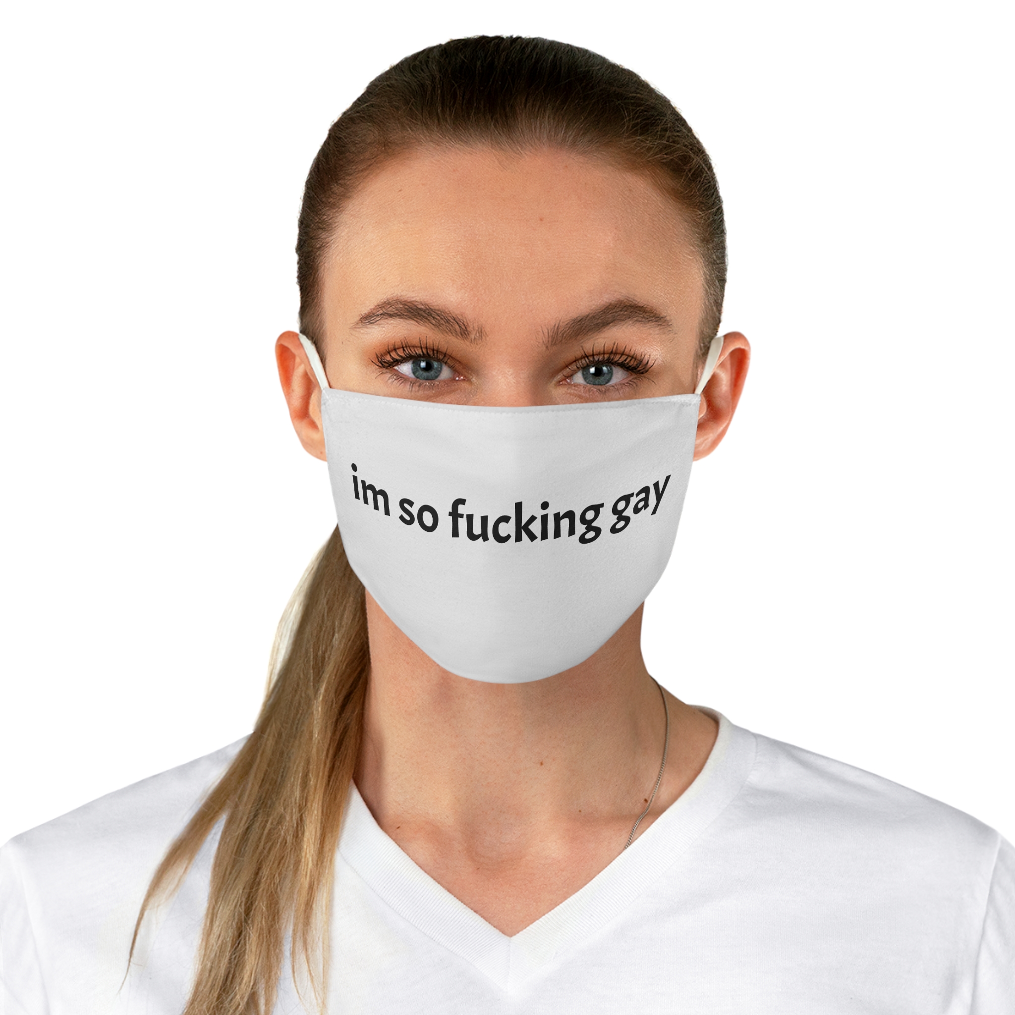 Fabric Face Mask — "im so fucking gay" Statement Mask - Image 2